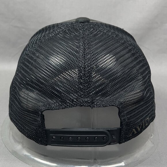 Avid Fishing Gear Snapback Hat Cap Black Camouflage Trucker Outdoor Patch Mens - Picture 3 of 13